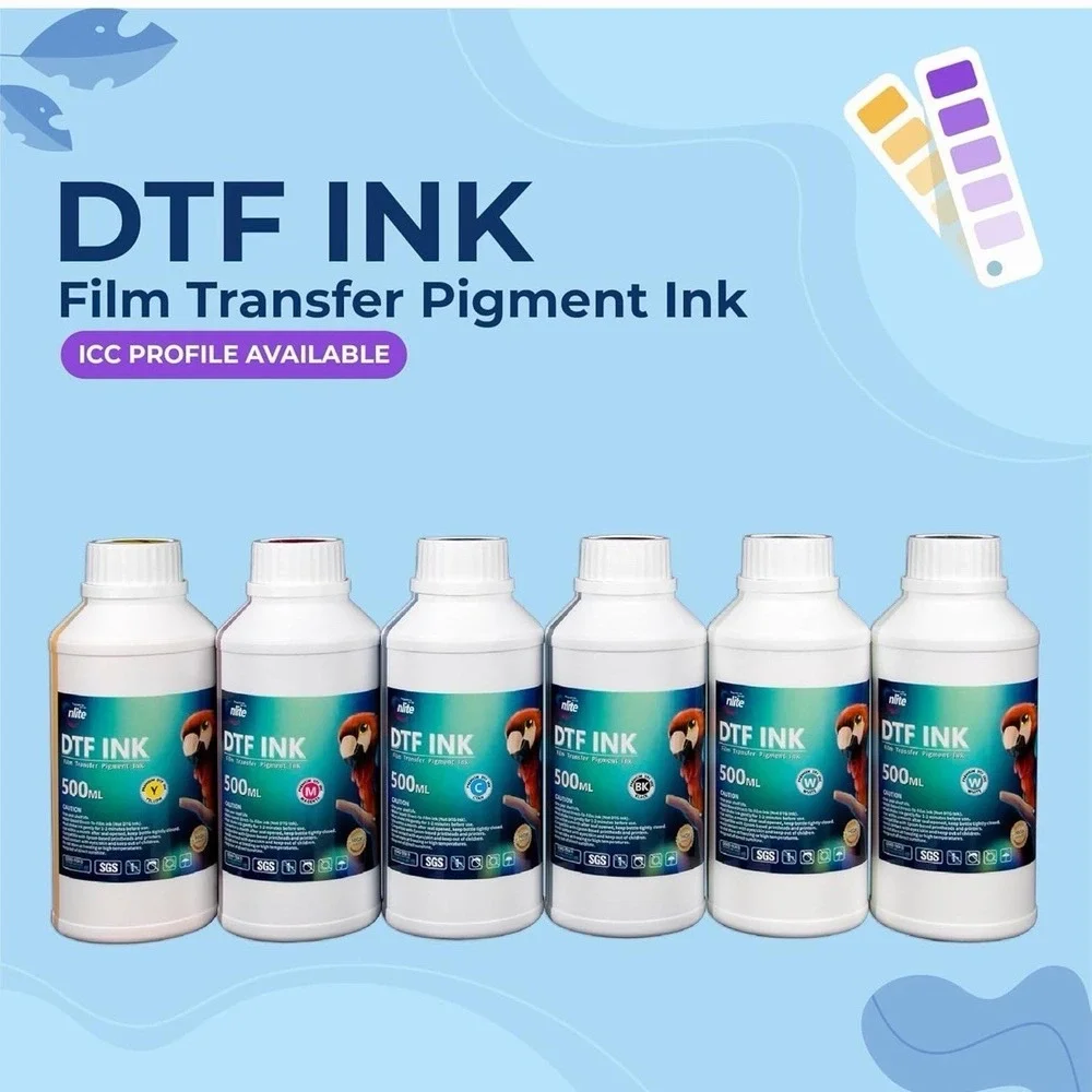 Enlite DTF Ink 500ML Combo Pack, Premium Pigment Ink for PET Film Heat Transf...